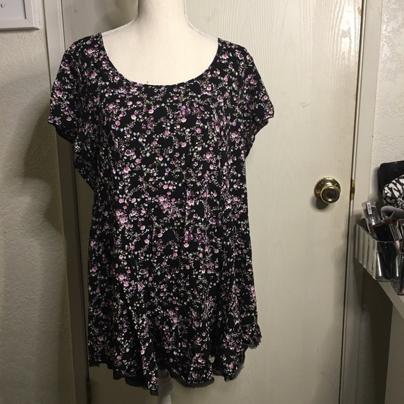 torrid Tops - Torrid Floral Challis Tunic Top Size 0